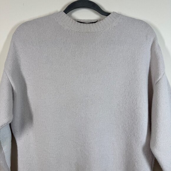 Stella McCartney Wool Cashmere Printed Sleeve Neutral Tunic Sweater Size 38 - Picture 3 of 16